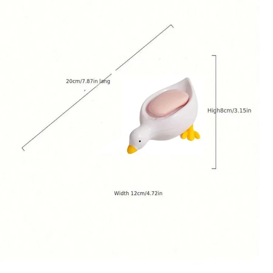 Duck Shaped Soap Rack Plastic Non Slip Drain Soap Dish