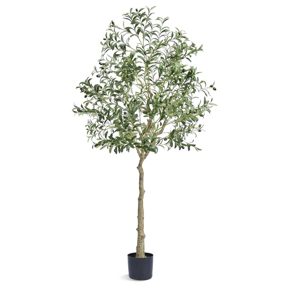 Artificial Olive Tree with Realistic Green Foliage Lifelike Faux Plant for Home & Office Decor