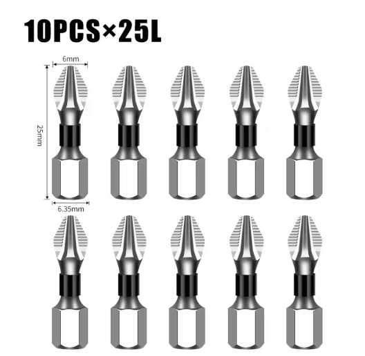 K5 S2 Magnetic Cross Head Screwdriver Bit Non Slip High Hardness Drill Bit 5A