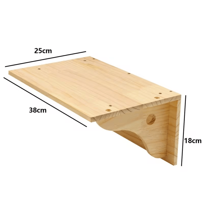 Wall Mounted Wooden Cat Climbing Shelves with Sisal Scratching Post Hammock and Pedals