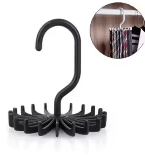 360° Rotatable Tie and Scarf Hanger 20 Claw Clothing Organizer Rack