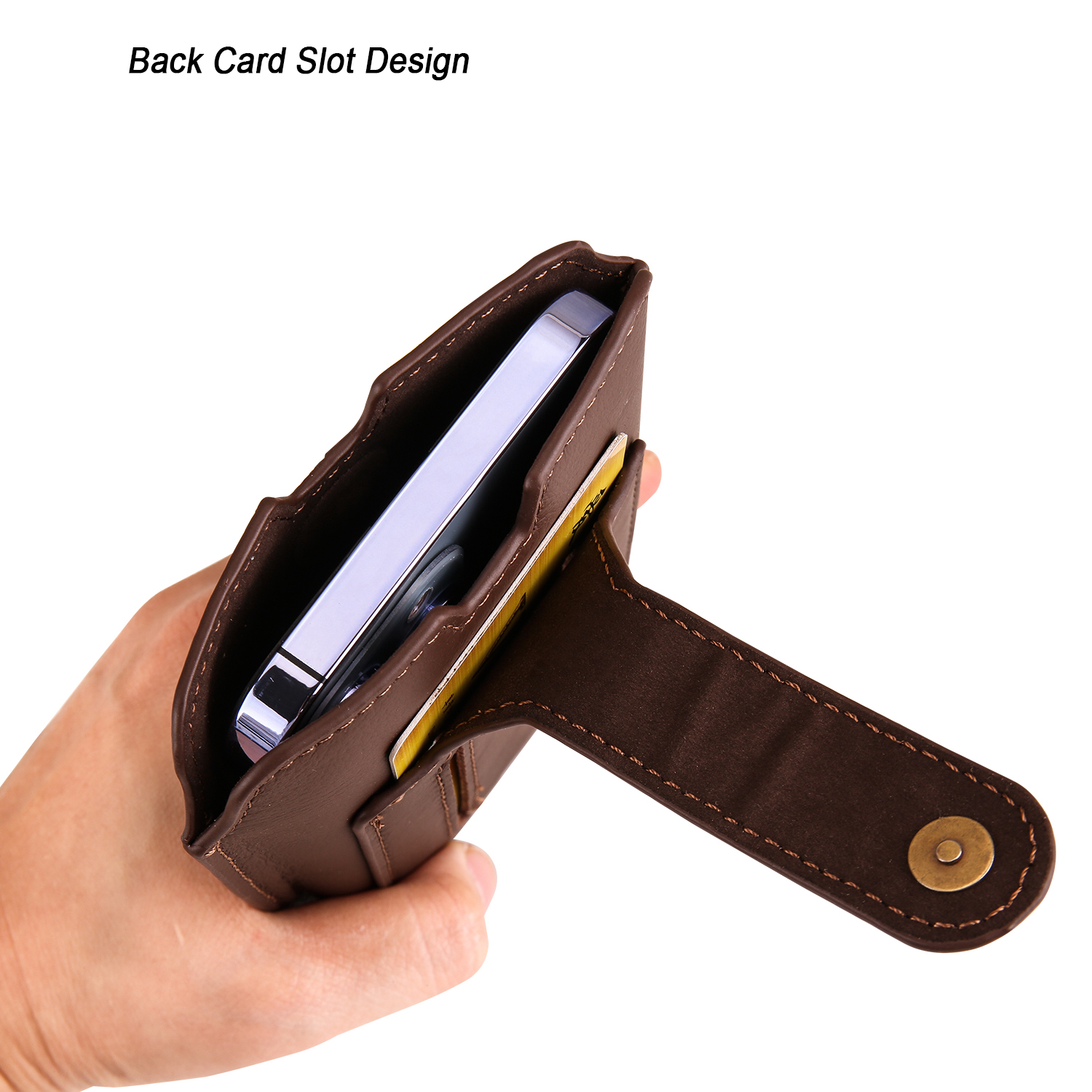 Genuine Leather Phone Holster Belt Clip Case for Men with Secure Waist Carry