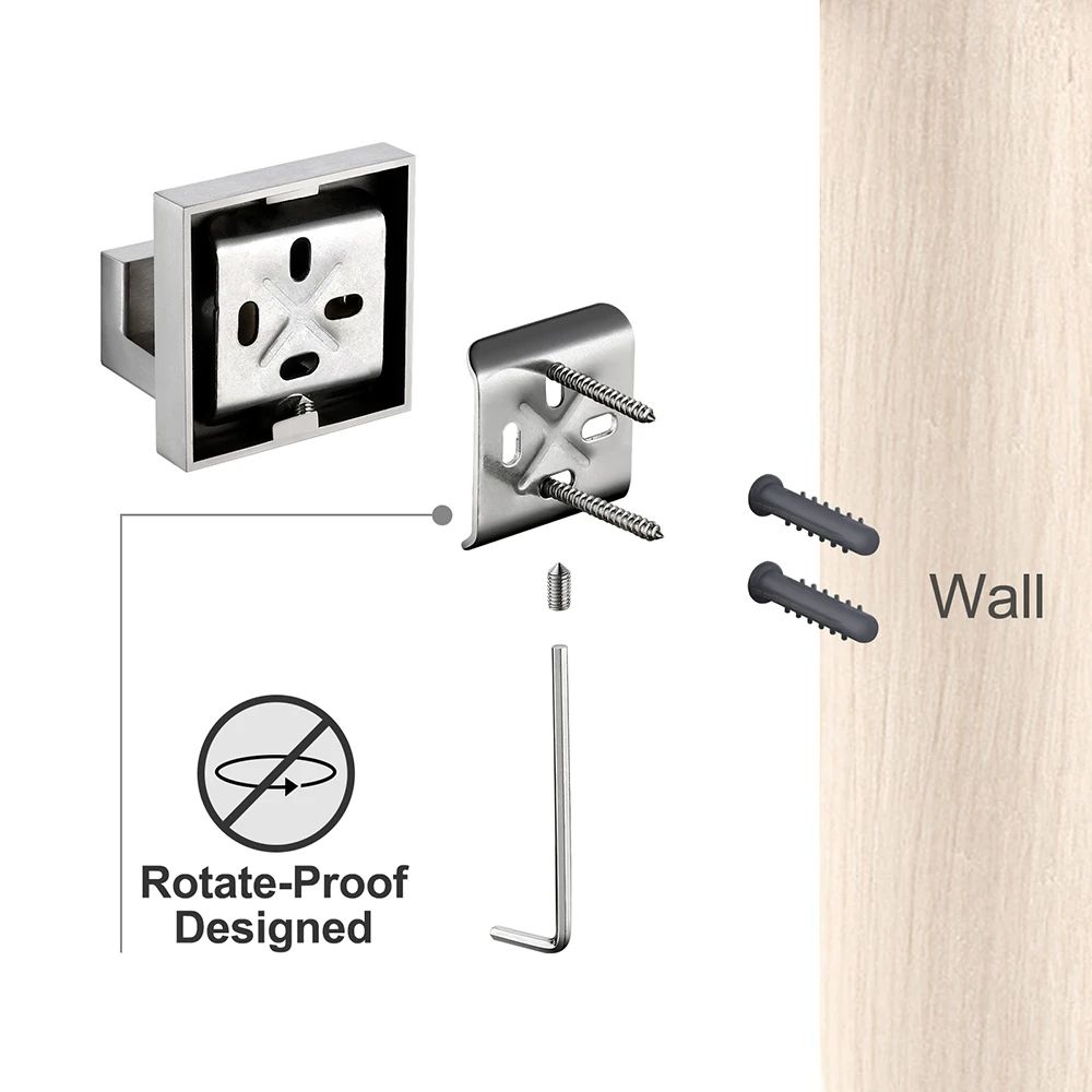 Brushed Steel Bathroom Hardware Set