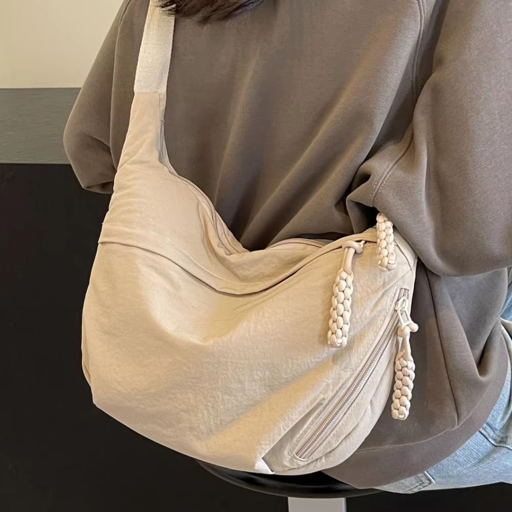 Canvas Crossbody Bag – Large Capacity Lightweight Shoulder Bag