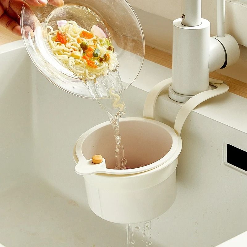 Adjustable Sink Strainer Basket Hanging Kitchen Sink Drain Organizer