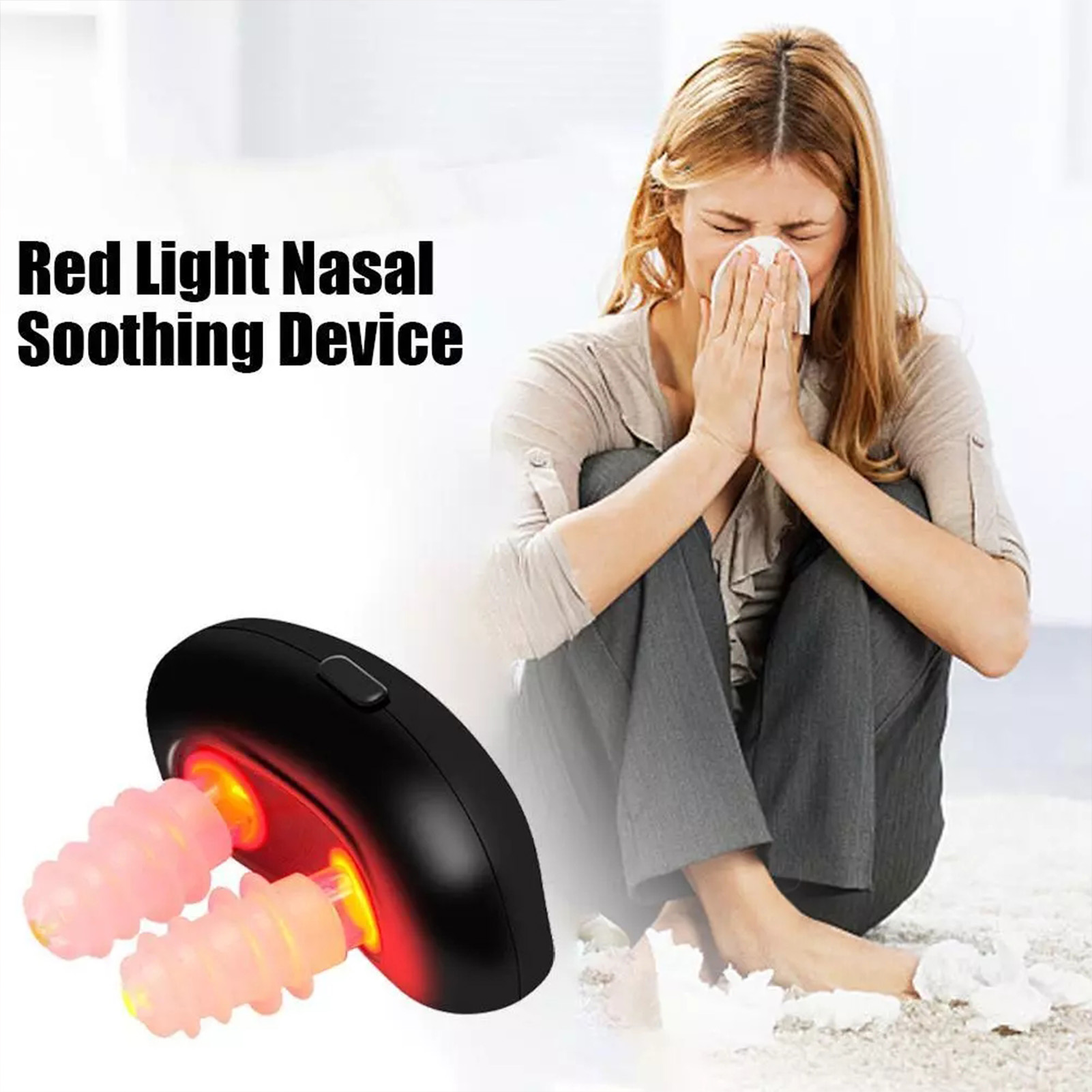 Smart Infrared Nasal Therapy Device, Portable Intelligent Rhinitis Relief for Fast Symptom Relief