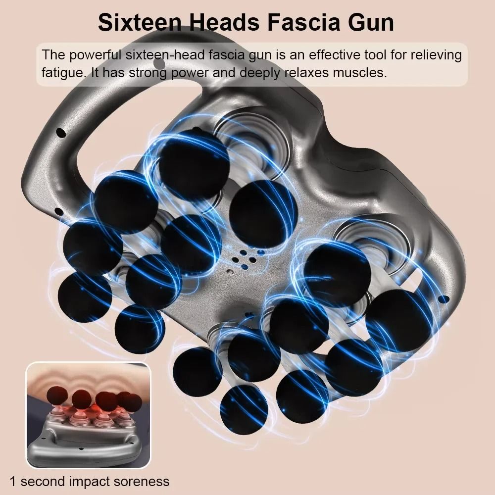 High Frequency Muscle Massager Gun With 20 Speeds And 6 Heads
