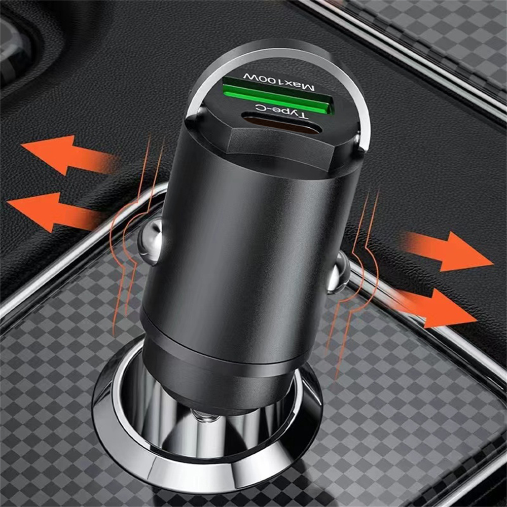 Fast Charging Type C Phone Adapter for iPhone, Samsung, Xiaomi, Huawei, Car Charger Socket