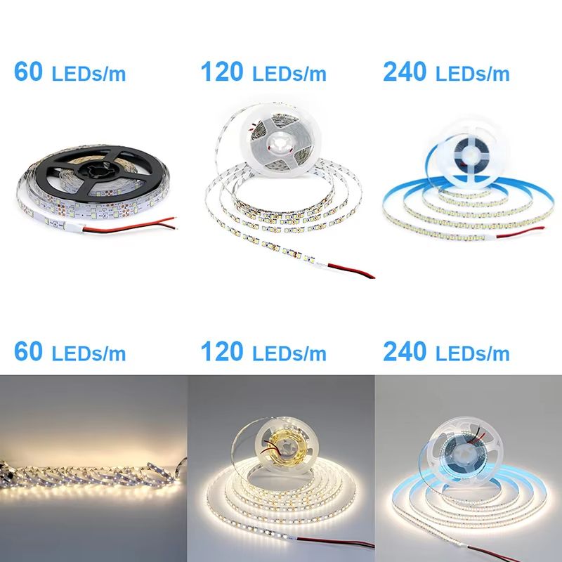 LumiFlex 2835 LED Strip Light – 5M Flexible Waterproof Light Strip DC12V/24V, 300–1200 LEDs, Cuttable Home Lighting Bar