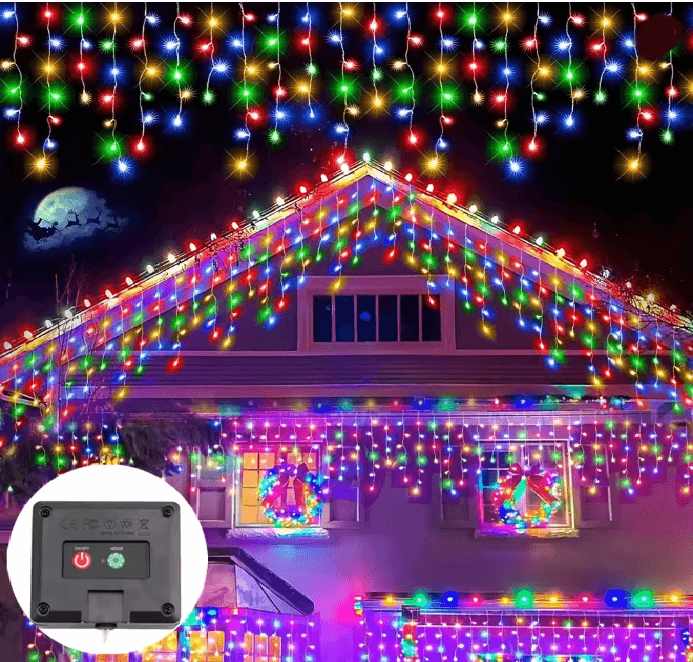 SolarGlow Icicle Holiday Lights