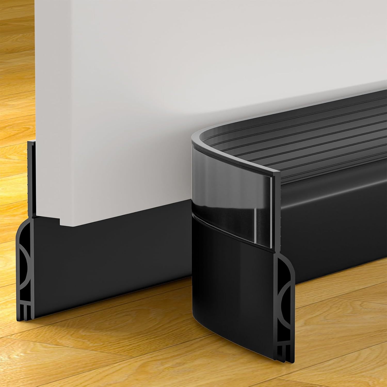 Soundproof Windproof Dustproof Adjustable Door Draft Stopper, Winter Weather Seal Bottom Weatherstrip for Interior Doors