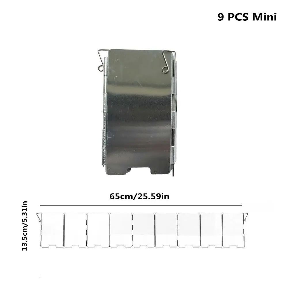 Windproof Folding Camping Stove Windscreen Aluminum Alloy Gas Stove Wind Shield with Multi-Plate Options