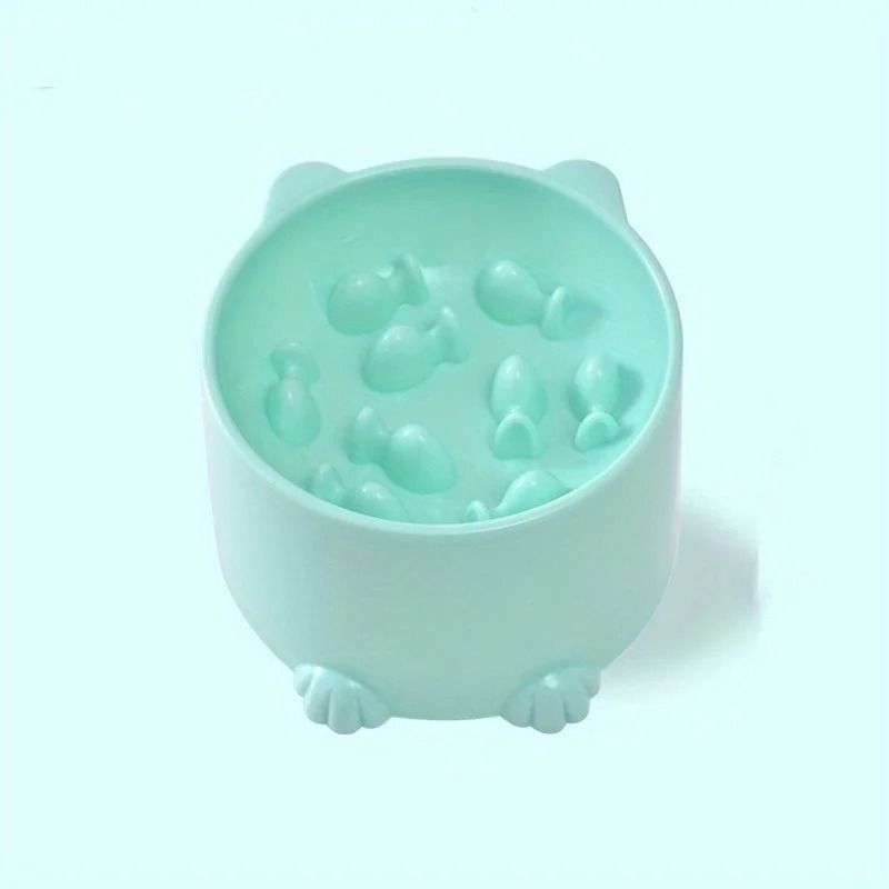 Slow Feeder Cat Bowl Anti Choking Pet Feeding Bowl with Neck Protection Design