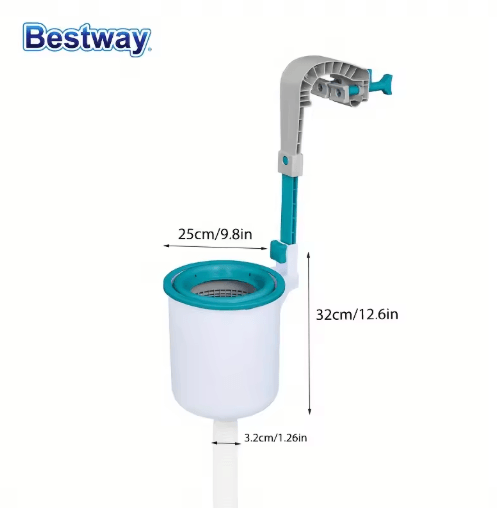 Bestway 800 GPH Pool Surface Skimmer – Above Ground Debris Cleaner with Adjustable Height