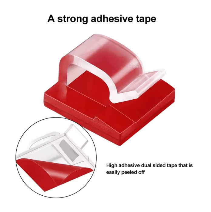 USB Cable Organizer Clip Adhesive Wire Winder and Desk Cord Holder