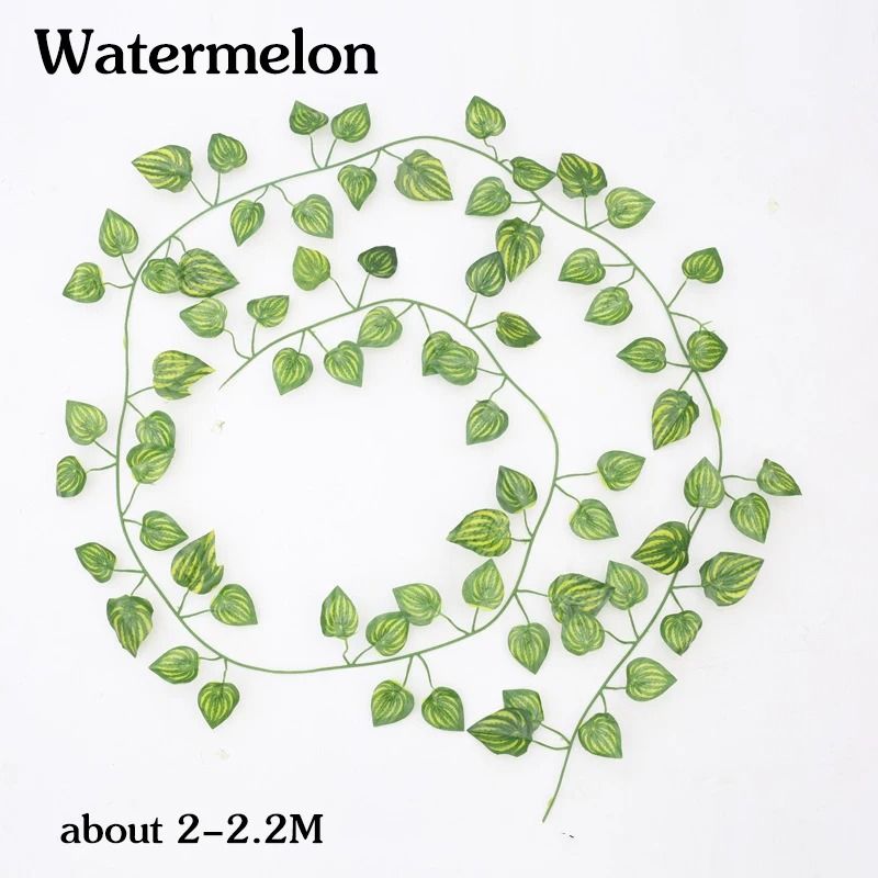 Artificial Hanging Plant with Rattan Basket Fake Ivy Vine Home Decor