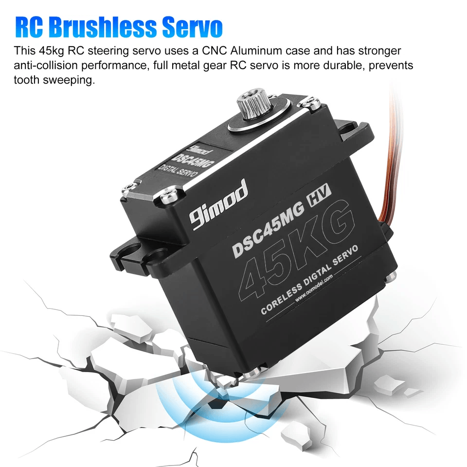 Metal Gear Digital Servo Waterproof High Torque & Speed, Coreless Motor for RC Car Truck Crawler
