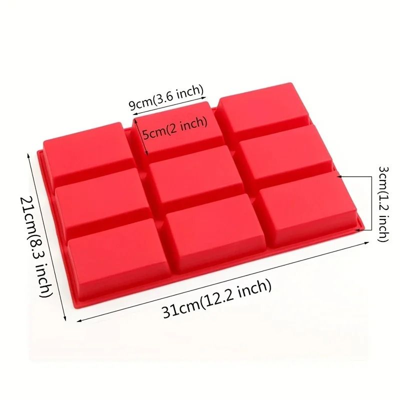 9 Grid Silicone Mini Loaf Baking Mold