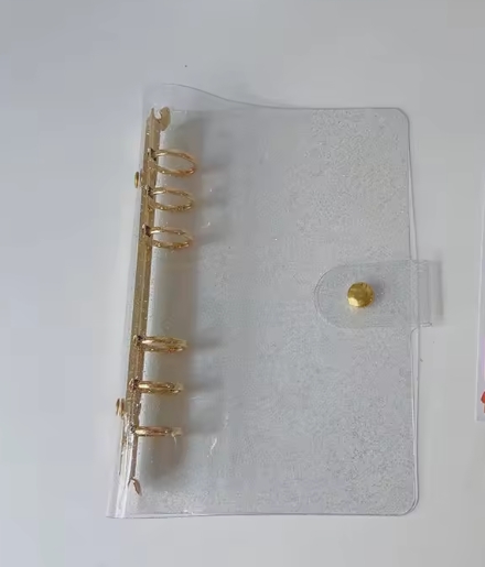 Golden Glittery Bling Binder Notebook Cover, Diary Agenda Planner Paper Cover, School Stationery