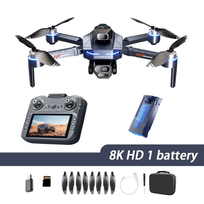 GT8 Foldable Drone with GPS Obstacle Avoidance and 360 Dual Cameras