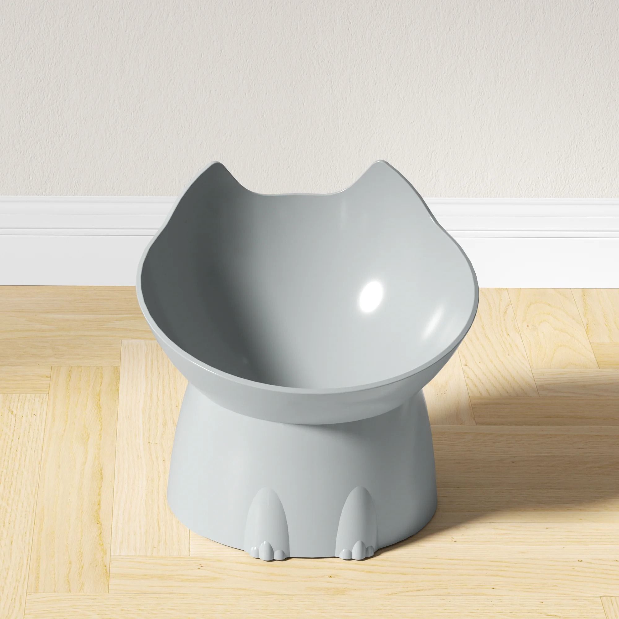 Elevated Cat Feeding Bowl with Tilted Design