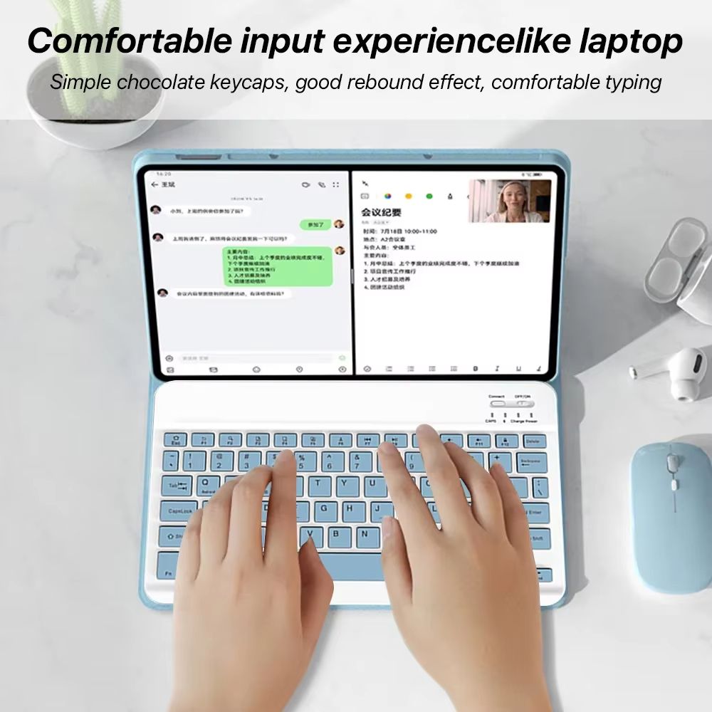 Xiaomi Redmi Pad Pro 12.1 Inch Case with Keyboard – Slim Protective Cover with Detachable Wireless Keyboard & Stand
