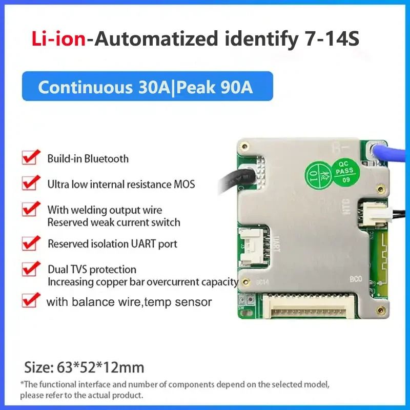 JBD Smart BMS Lithium Battery Protection Board with Built In Bluetooth