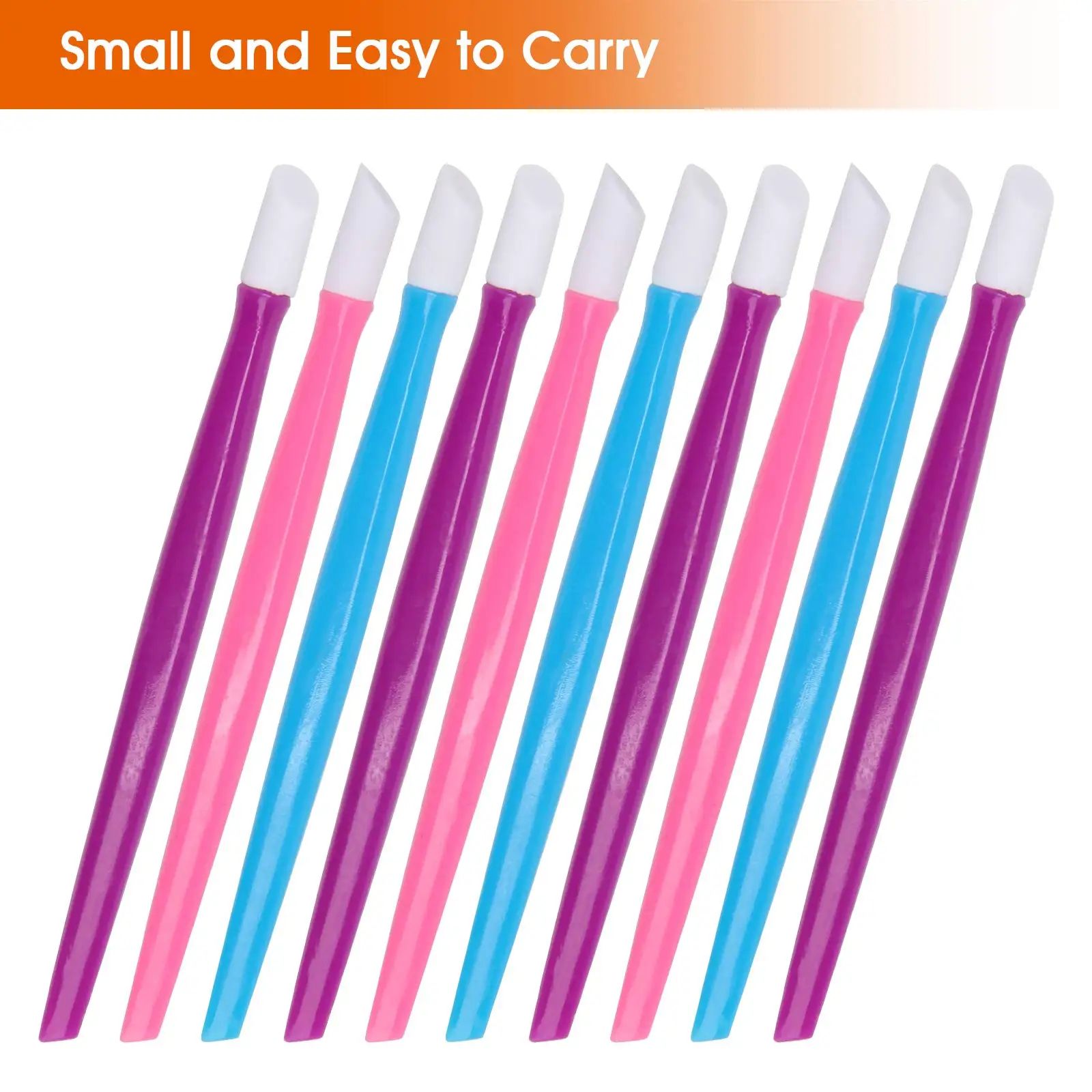 Silicone Cuticle Pushers Manicure Dead Skin Remover Nail Tools 10 Pack