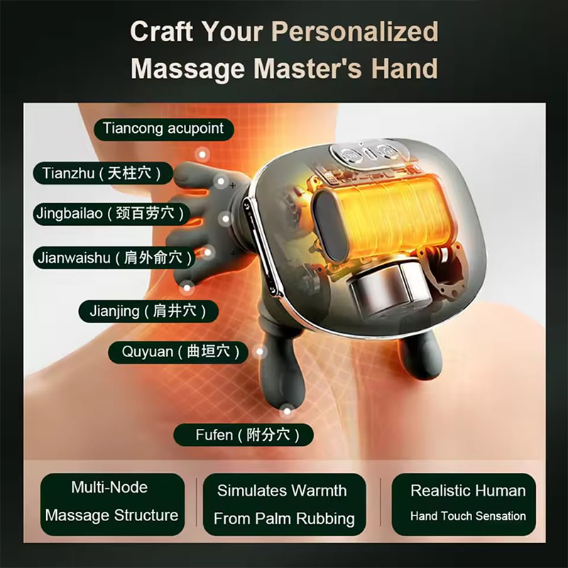 Neck Shoulder Massager Shawl, Bionic Kneading Massager, 3-Level Modes Body Muscles Pillow