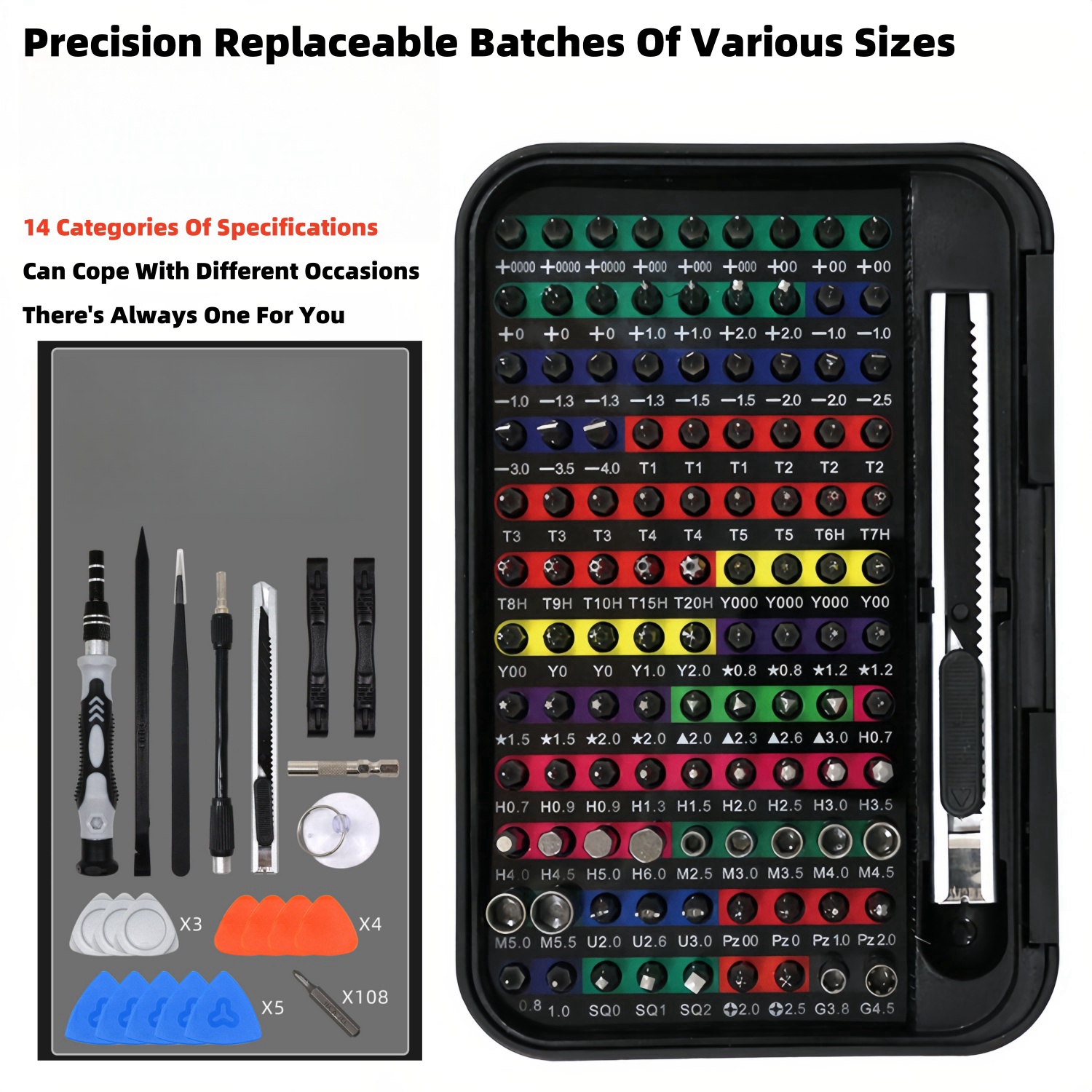 Multi-Function Precision Screwdriver Tool Set, Repair Kit, Laptop, Mobile, Computer Disassembly