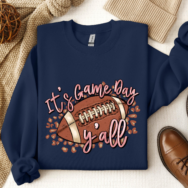 It's Game Day Y'all Football Game Shirt, Unisex Football Shirts, Football Tee, Football Season Shirt, Gameday Shirt