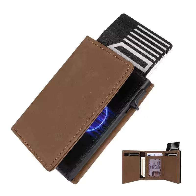 Mens RFID Wallet Slim Trifold with Coin Pocket and Card Holder