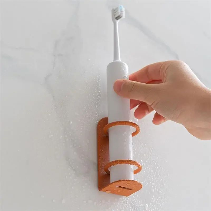 Wall-Mounted Electric Toothbrush Holder Holder Punch-Free Razor Holder Storage Shelf Toothbrush Organizer Bathroom Acces