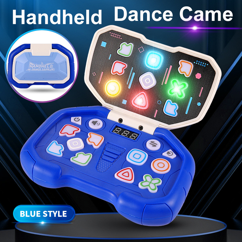 Rhythm Master Kids Flip Handheld Dance Mat, Stress Relief Game, Level Challenge Press & Push Training Machine