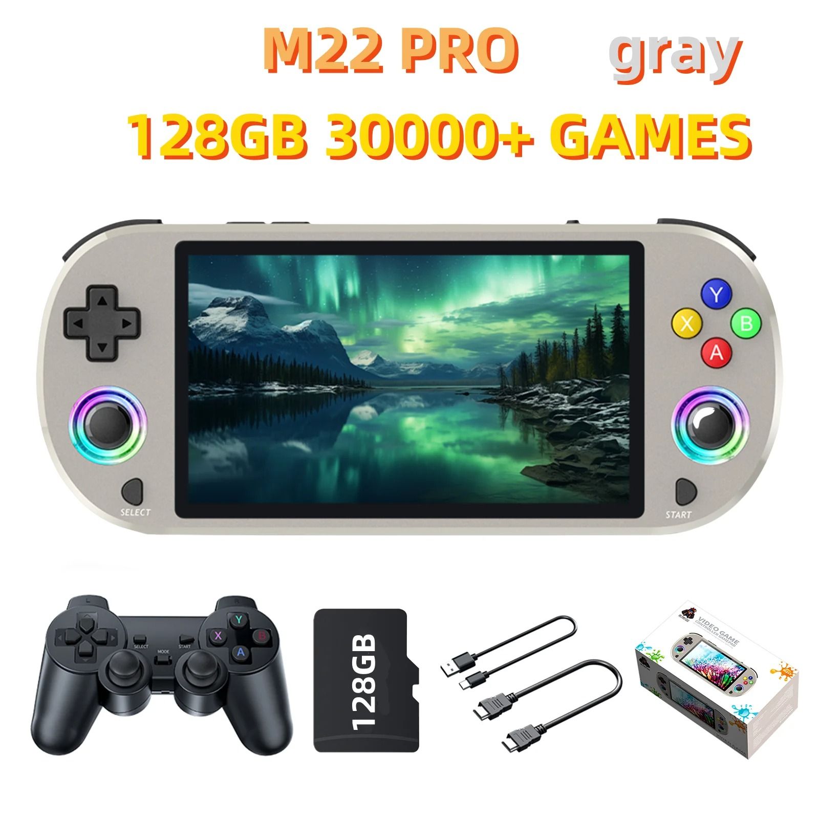 128GB Retro Handheld Video Game Console with 5 Inch IPS Screen and 20000 Built In Games