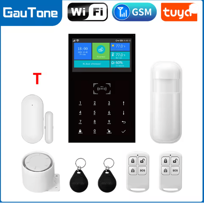 PG109 Smart Home Security Alarm System WIFI GSM with Touch Screen and App Control