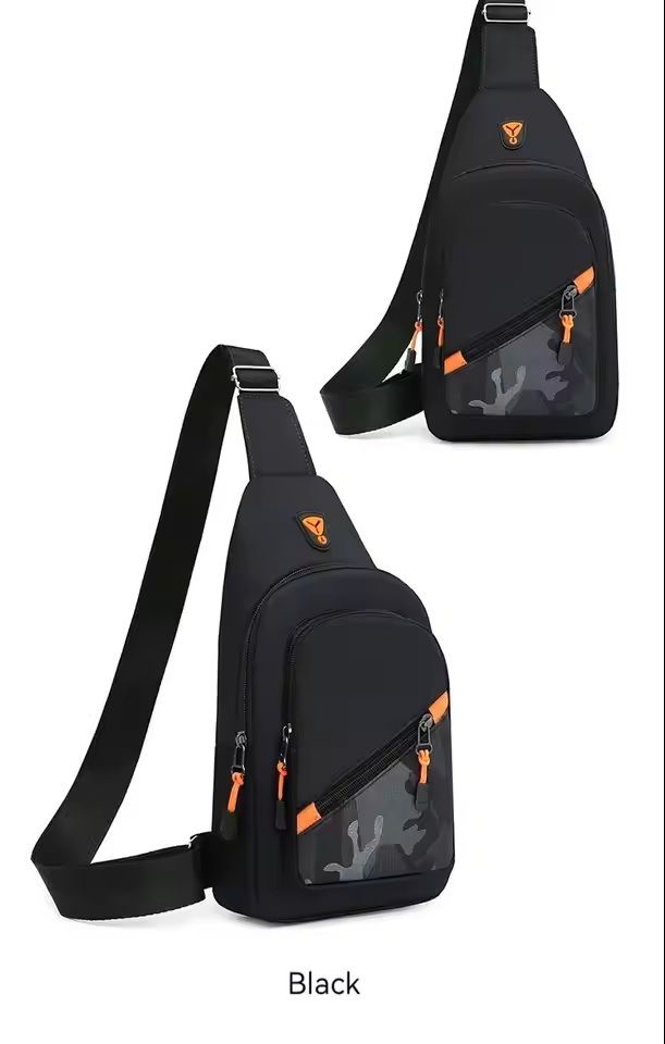 Men's Nylon Chest Bag Trendy Crossbody Shoulder Bag