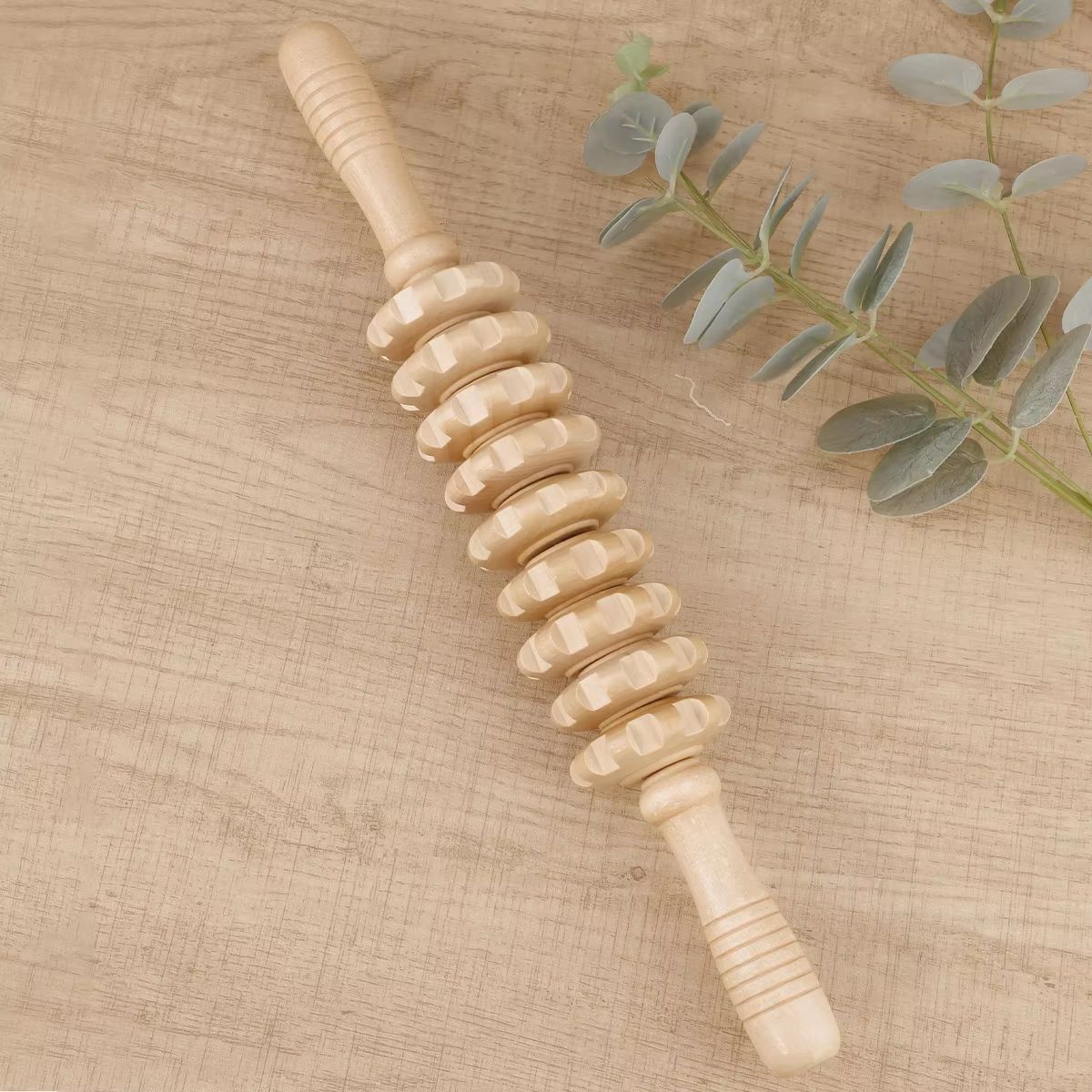 Wooden Therapy Massager Roller – Deep Tissue Fascia & Cellulite Relief Stick