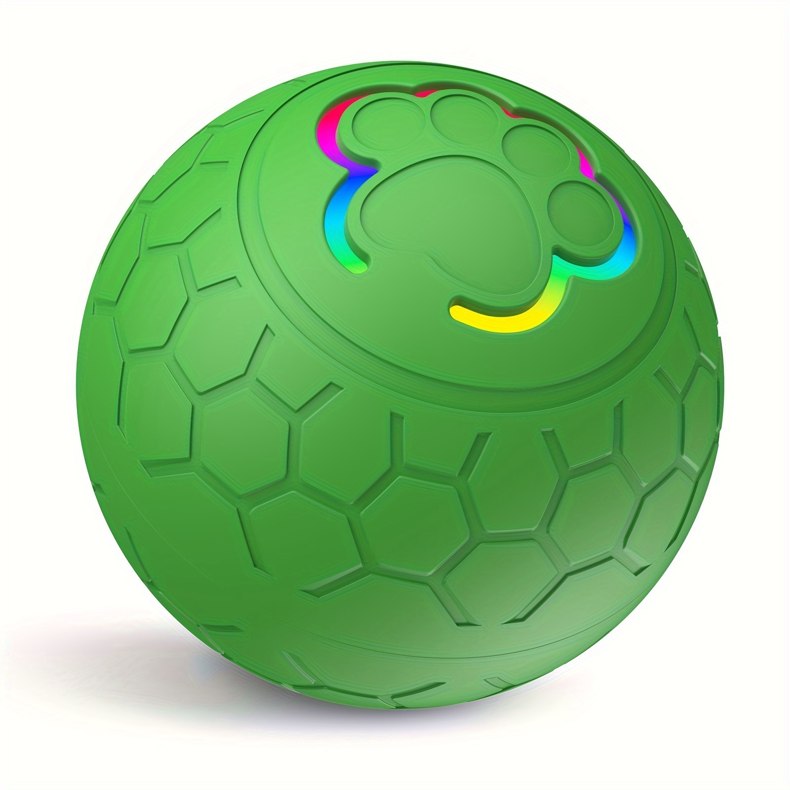 USB Automatic Bouncing Smart Dog Toy Ball, Electronic Interactive Pet Toy Ball with Rolling Motion & RGB Lights