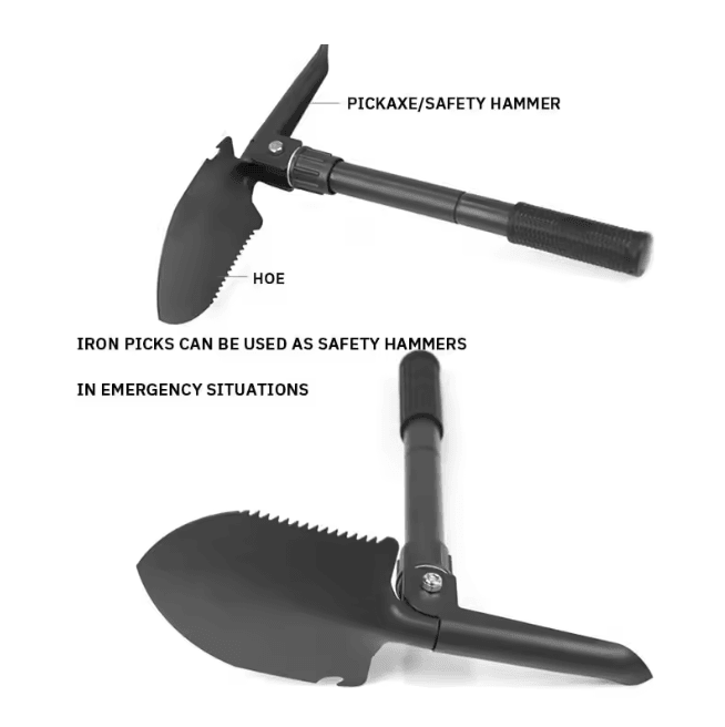 TactixPro Folding Military Shovel Multifunctional Survival Tool