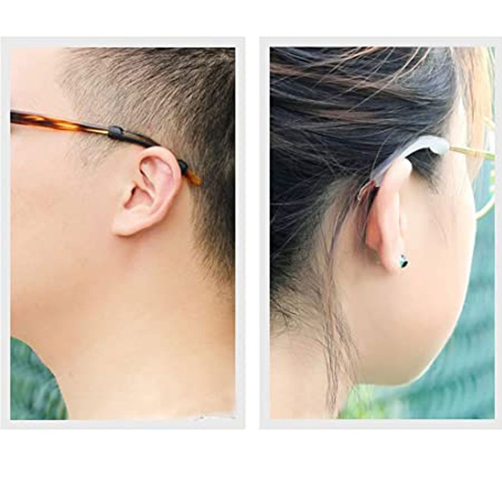 Anti Slip Silicone Temple Tips for Glasses to Reduce Ear Pressure and Sliding