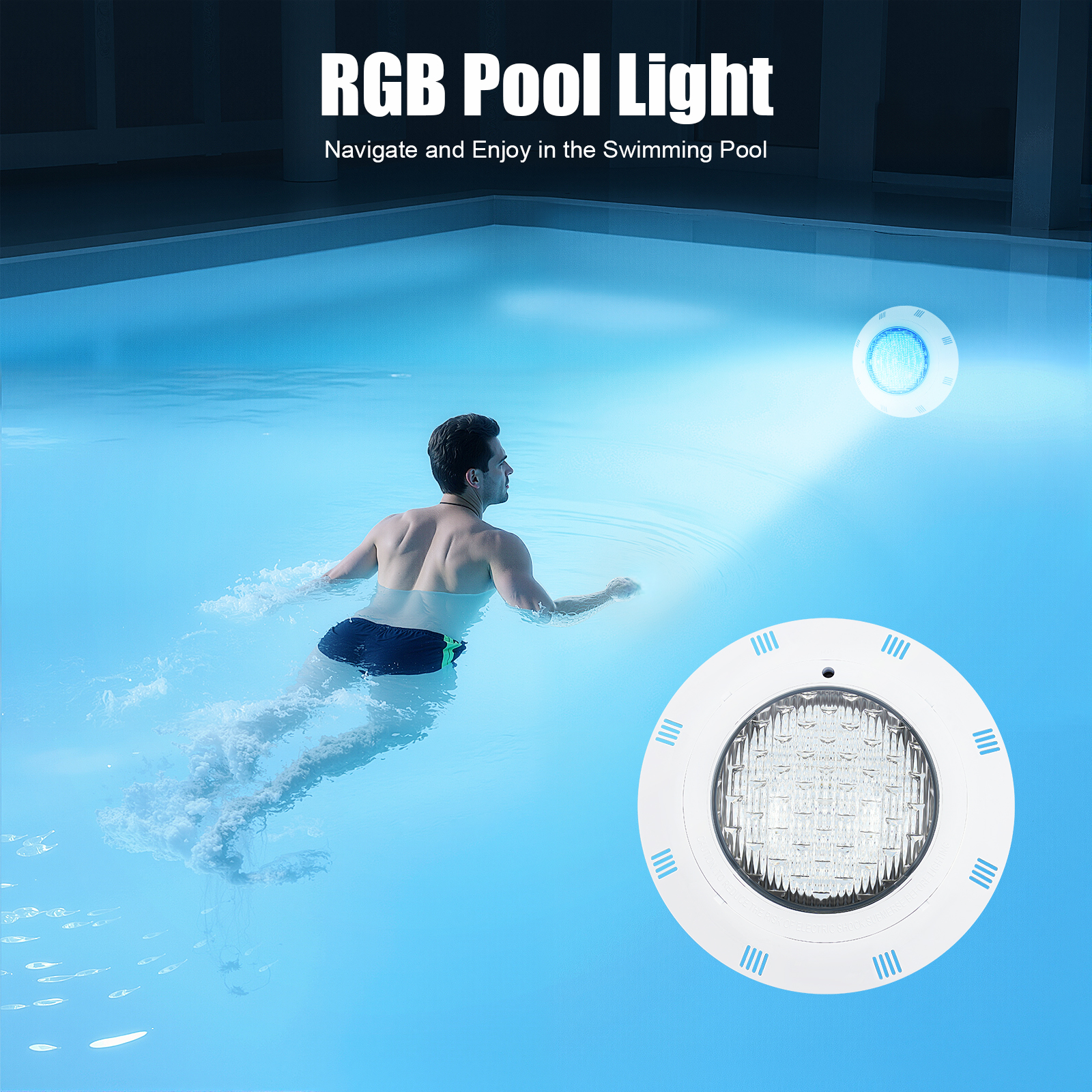 LED Pool Light Color Combinations, Waterproof , Dynamic Modes, LED Beads.
