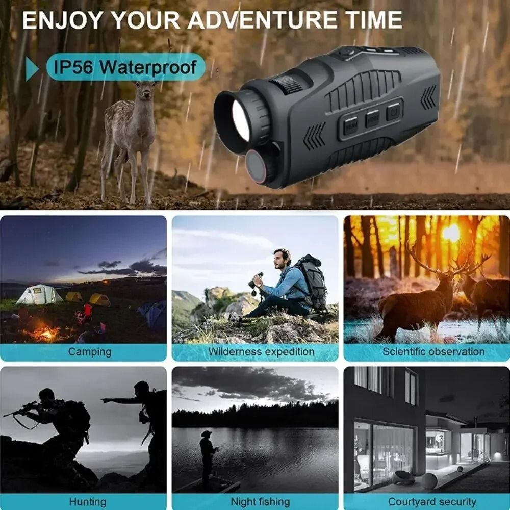 R11 Infrared Night Vision Monocular with 1080P Resolution 5X Digital Zoom and 300M Range