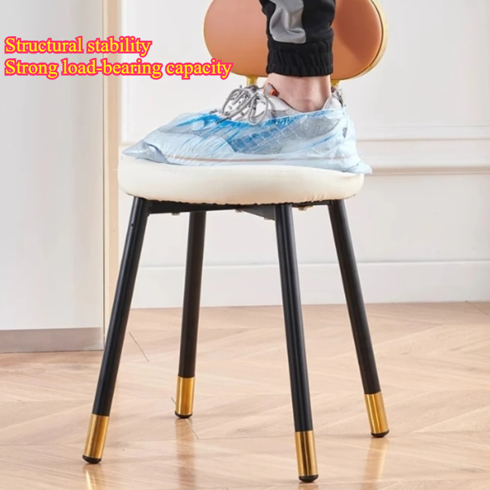 Breathable Creative Dining Chair, Home Light Luxury Dining Table and Chair, Soft Packaging Bedroom Dressing Chair