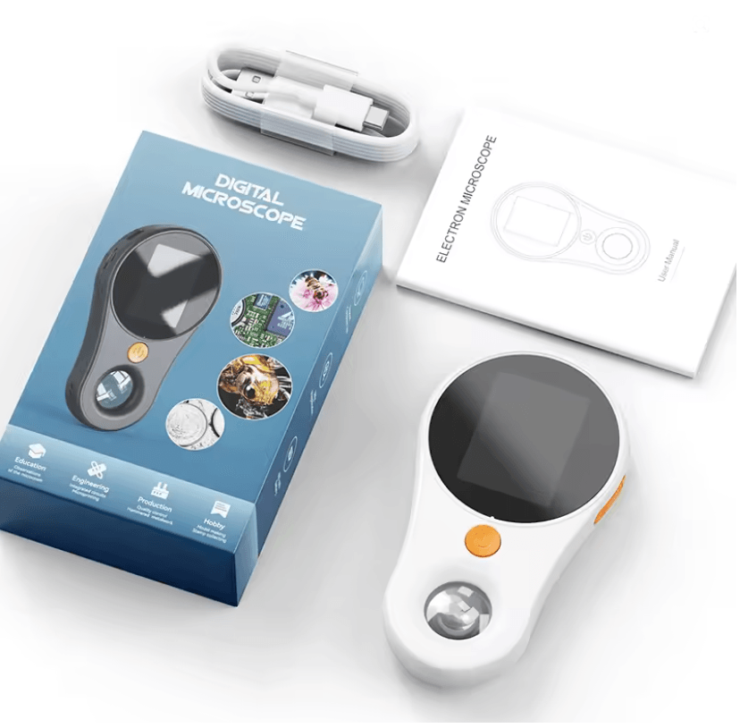 500X Digital Microscope with 2 Inch Screen and 1080P Video for Coins and Electronics