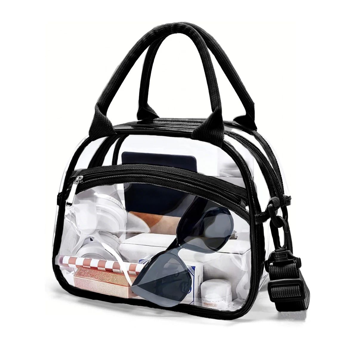 Transparent Lunch Bag with Shoulder Strap