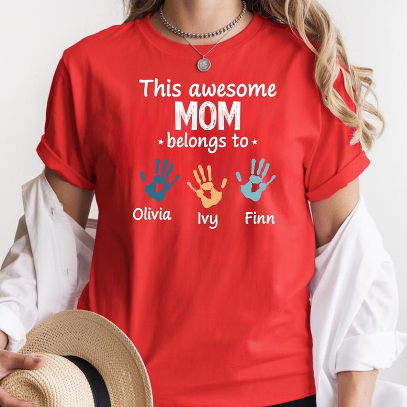 This Awesome Mom Belongs To Shirt – Personalized Mother's Day Sweatshirt with Custom Name