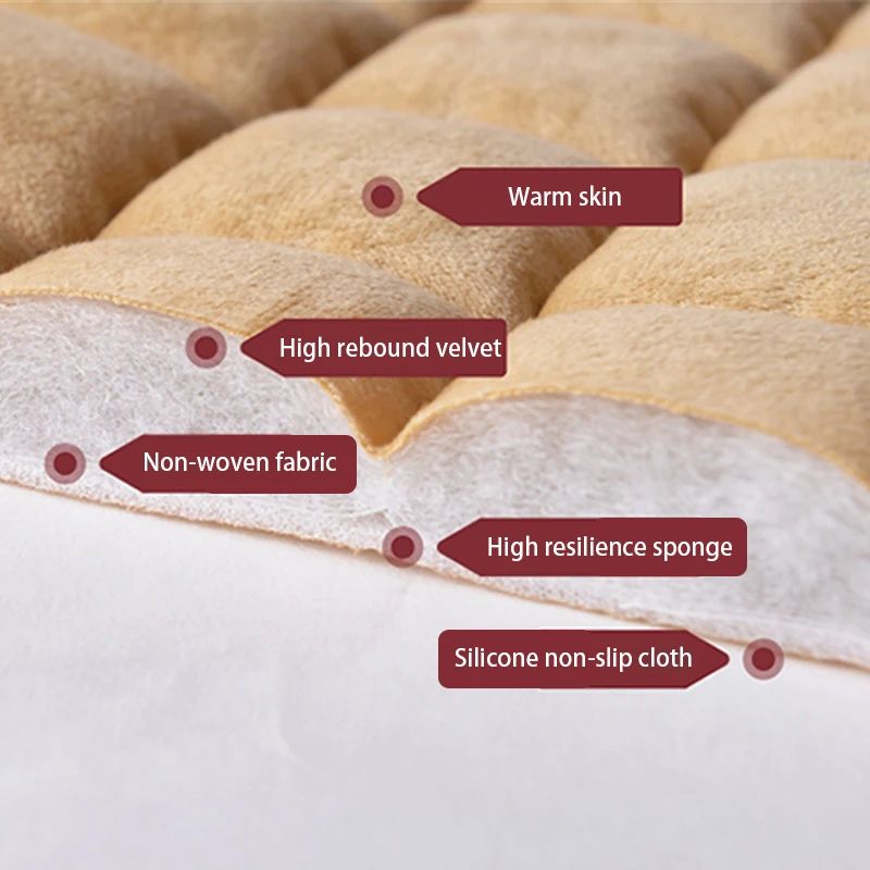 SEAMETAL Plush Universal Car Seat Cushion Cover Anti-Slip Soft Protector