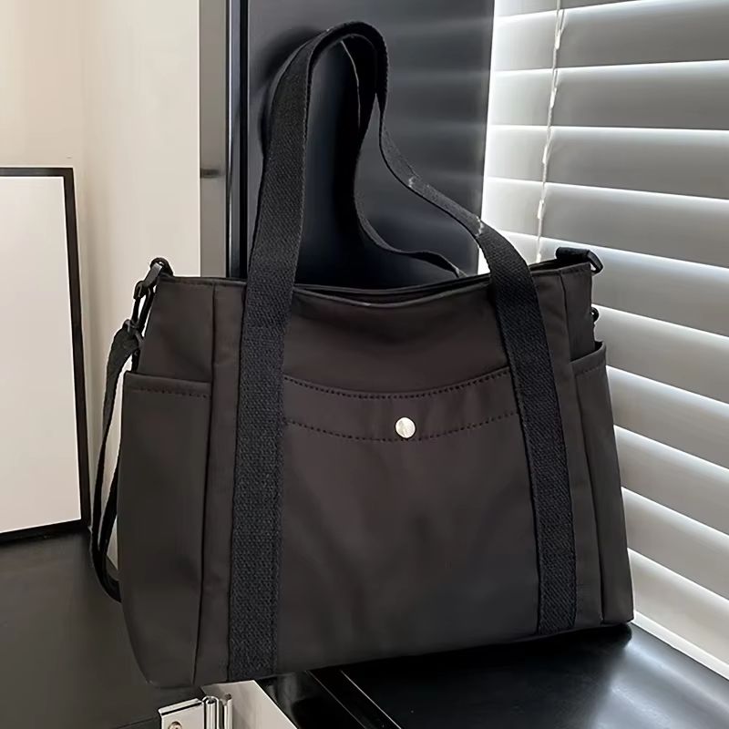 Large Capacity Nylon Crossbody Bag – Lightweight Casual Messenger Shoulder Bag with Removable Strap