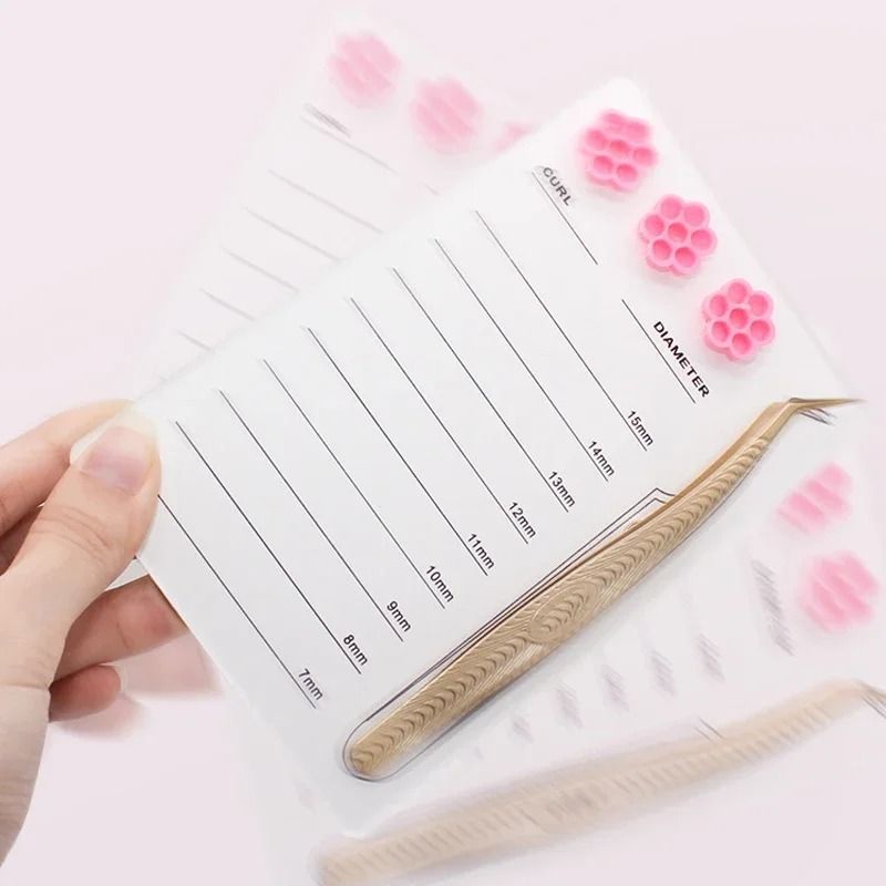 Magnetic Acrylic Eyelash Extension Scale Holder with Glue Pallet Cup